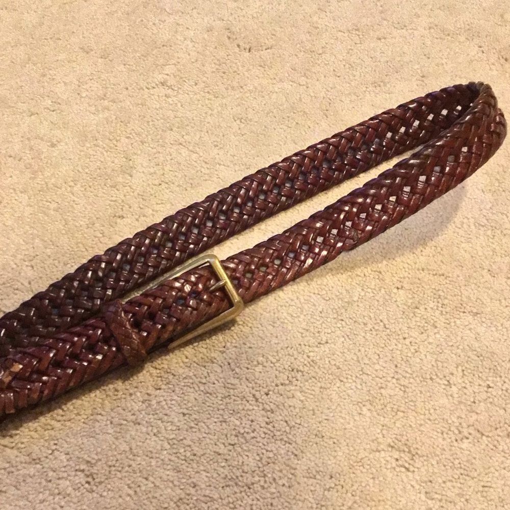 Allen Edmonds Braided Leather Belt - Brown